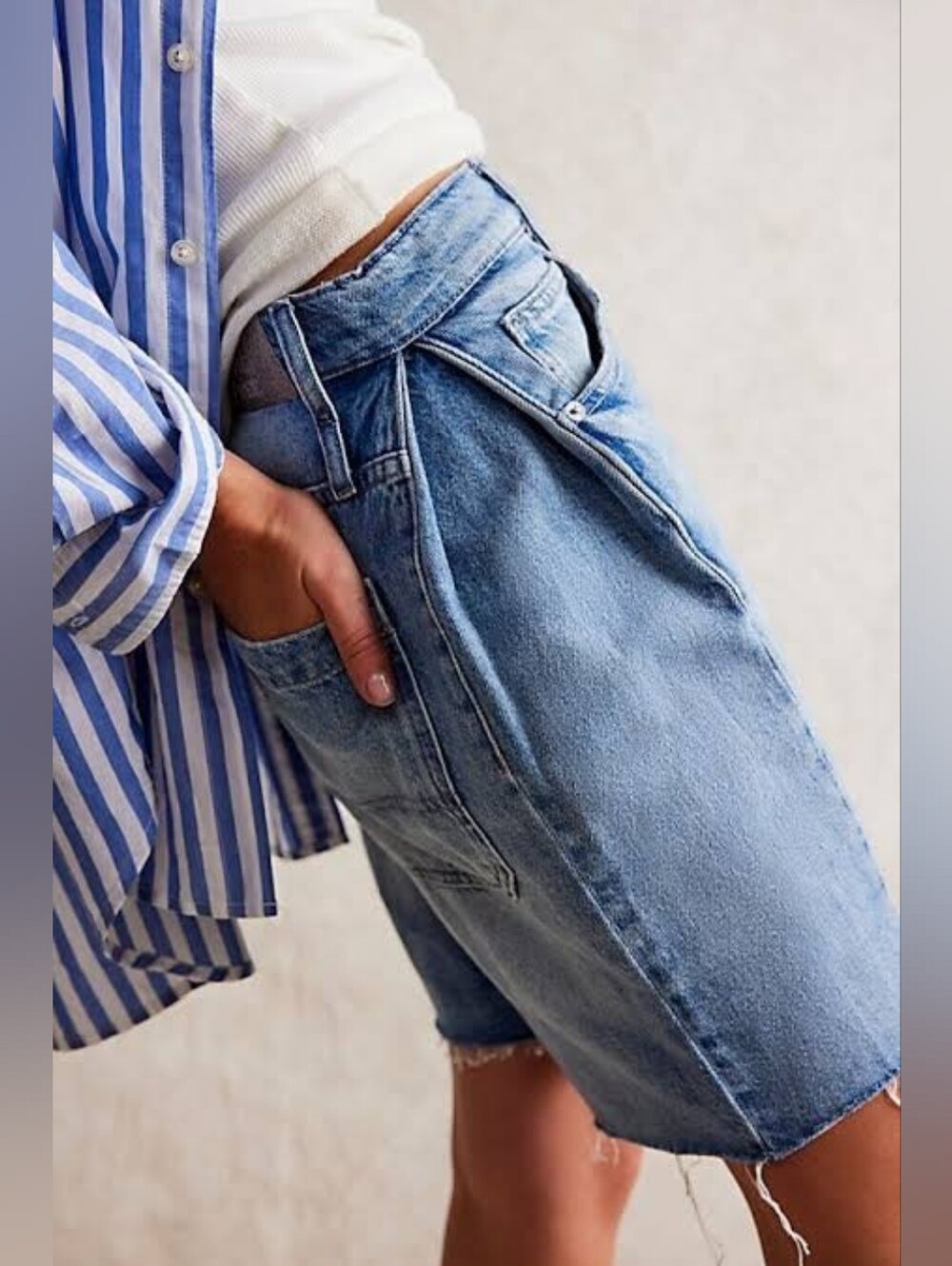 🪷NWOT Free People We The Free Boomerang Long Shorts, Size 27 🌙 - Picture 3 of 7